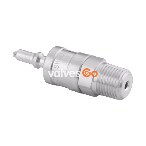 SS-QM2-D-2PM Miniature Quick Connect Stem with Valve, 1/8 in. Male NPT