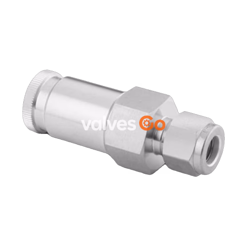 SS-QTM2-D-400 Quick Connect Stem with Valve, 1/4 in. Tube Fitting