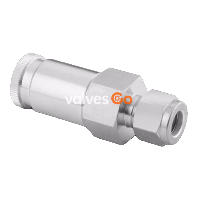 Swagelok SS-QTM4-D-600 Stainless Steel Quick Connect Stem with Valve, QTM4 Series, 1.6 Cv