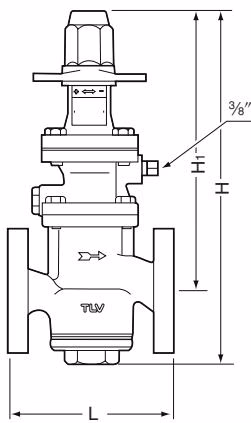 TLV A-COSR-10 flanged dimensions
