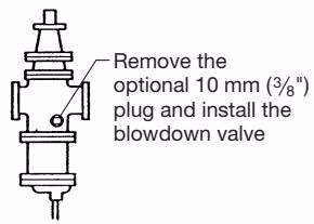 TLV COS-21 steam pressure reducing valve blowdown valve usage
