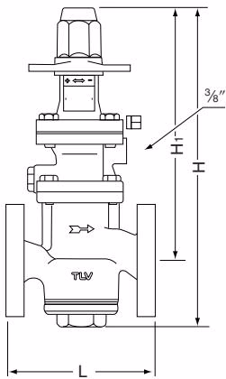 TLV COSR-3 flanged dimensions
