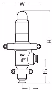 TLV DR8-P clamp end dimensions