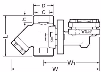 TLV FL21 / FL32 承插焊连接尺寸