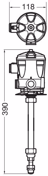 TLV iT5-FF-SUN straight pipe dimensions
