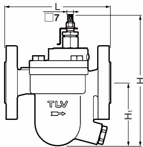 TLV J3S-X-RV flanged dimensions