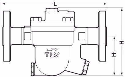 TLV J3S-X S1/S2 TLV J3S-X S1 / J3S-X S2 法兰连接尺寸图