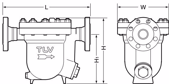 TLV JH7.2R-B flanged dimensions