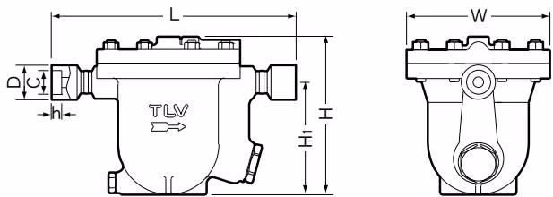 TLV JH7RM-B 承插焊尺寸
