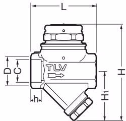 TLV P46SRM socket welded connection dimensions