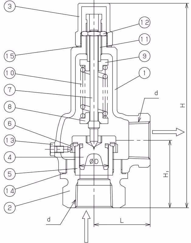 Yoshitake AL-17 cross section and parts drawing