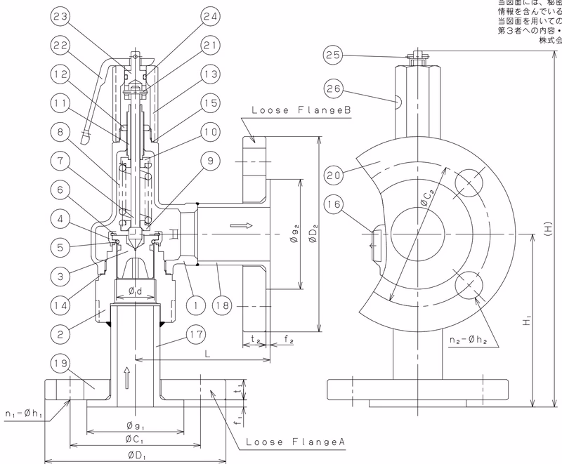 Yoshitake AL-32TML-N general drawing and parts