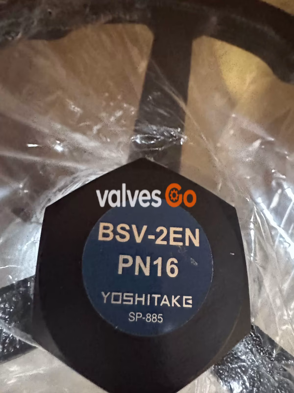 Yoshitake BSV-2EN DN100 nameplate
