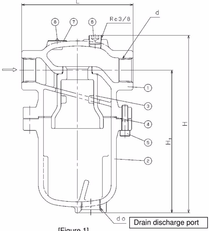 Yoshitake DS-1 drain separator dimensions