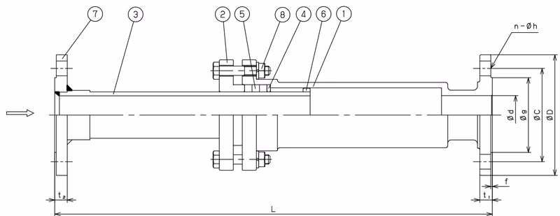Yoshitake ES-10-200 dimensions and structural drawing