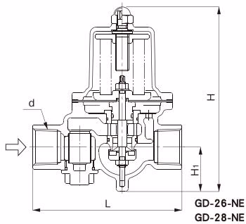 耀希达凯 Yoshitake GD-26-NE 耀希达凯(Yoshitake) GD-26-NE 尺寸图