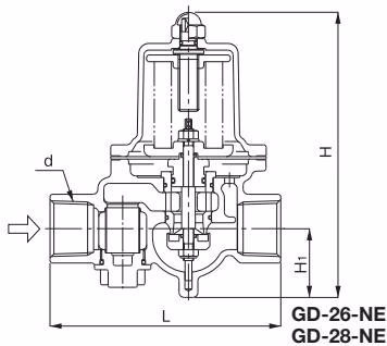 Yoshitake GD-26-NE dimension drawing