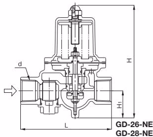 Yoshitake GD-28-NE dimensions and structural drawing