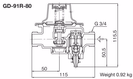 Yoshitake GD-55R-80 dimensions 3
