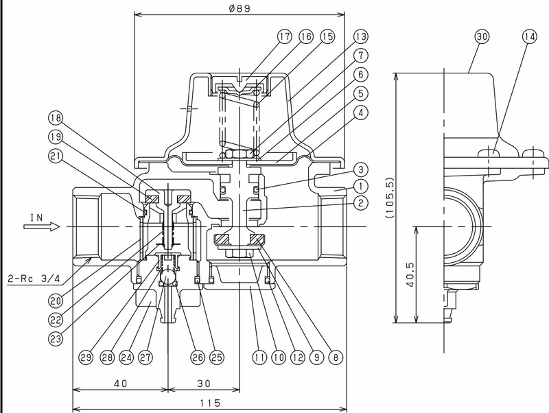 Yoshitake GD-56-80 parts drawing