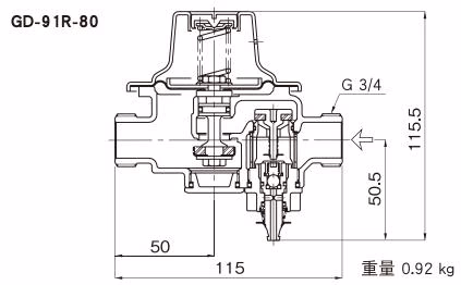耀希达凯 Yoshitake GD-56R-80 尺寸详图 3