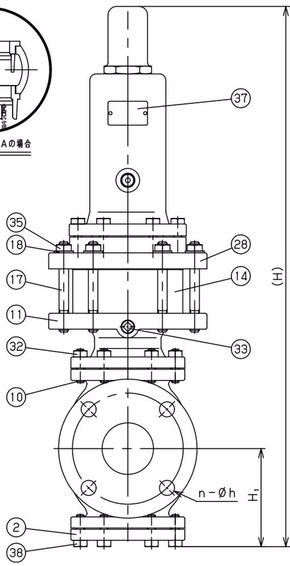 Yoshitake GD-7 parts drawing for larger sizes