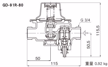 耀希达凯 Yoshitake GD-91R-80 尺寸 3