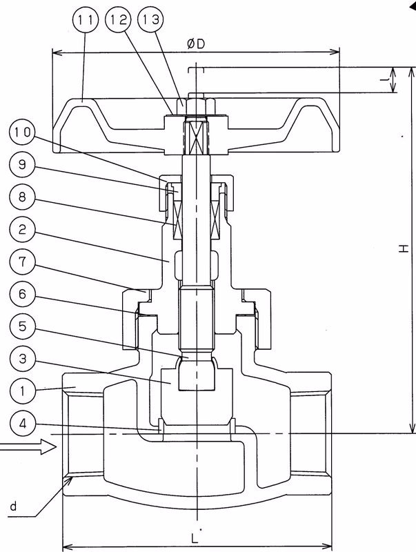 Yoshitake GLV-16 structural drawing