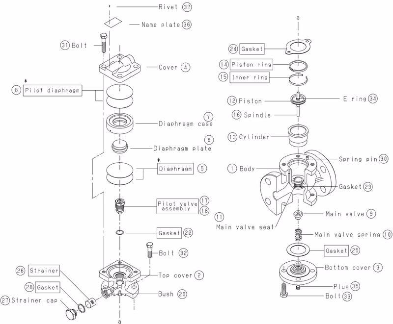 Yoshitake GP-1200S exploded view