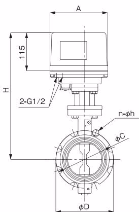 Yoshitake MD-71 emergency shut-off valve dimensions