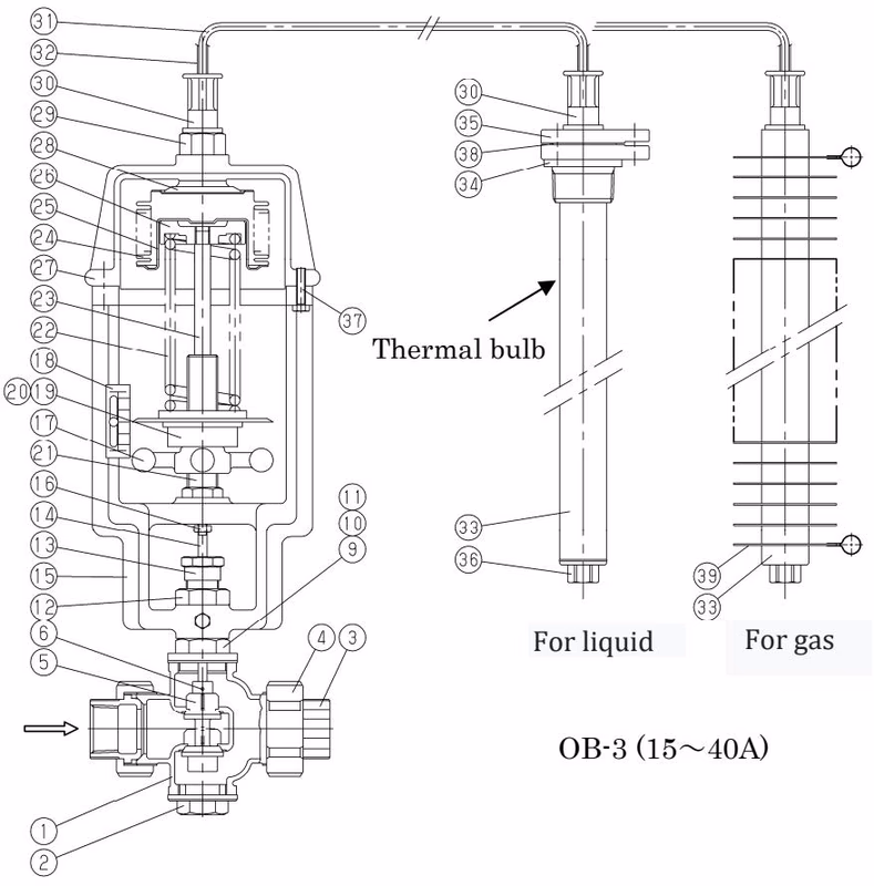 Yoshitake OB-3G internal structure and parts diagram