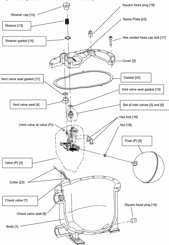 Yoshitake PF-2000 exploded view