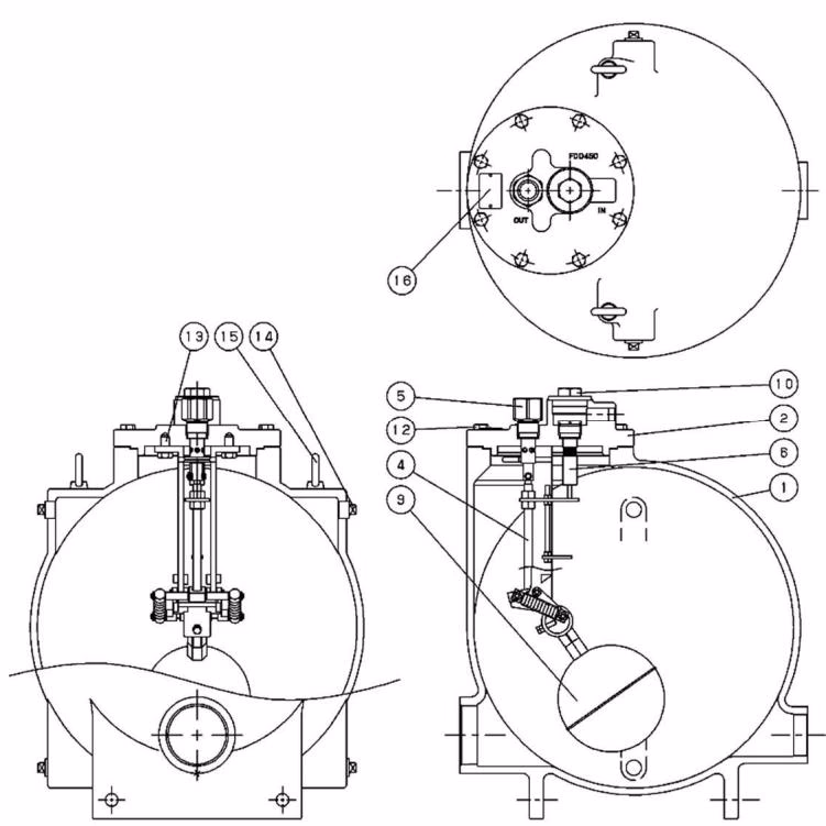 Yoshitake PF-7000 internal cross-section and parts identification
