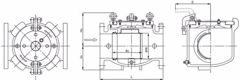 Yoshitake ST-10 straight strainer dimensions diagram
