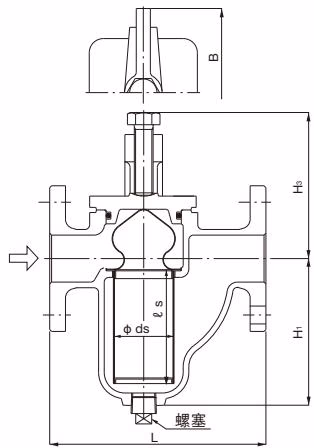 Yoshitake SU-20S U-type strainer dimension diagram