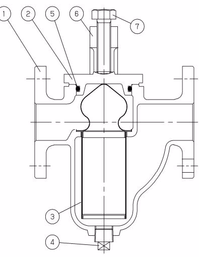 Yoshitake SU-20S U-type strainer structure diagram
