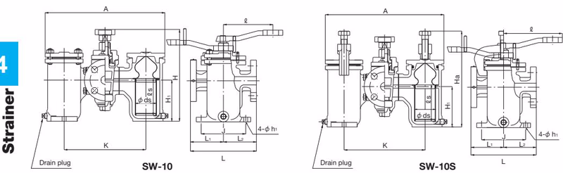 Yoshitake SW-10S dimensions drawing