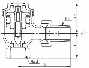 Yoshitake TS-1HS angle type dimensions