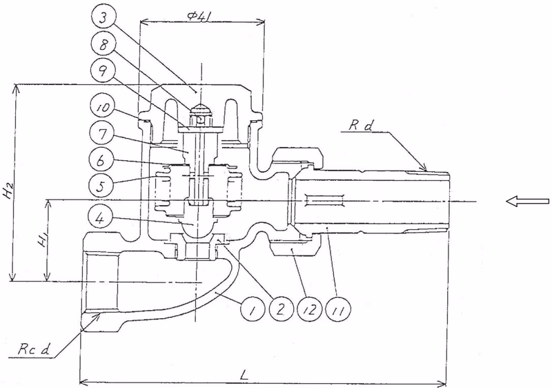 Yoshitake TS-3S cross-section structure