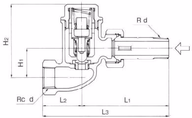 Yoshitake TS-4S straight type dimensions