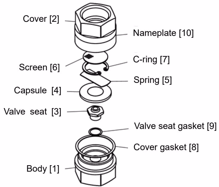 Yoshitake TS-5V exploded drawing