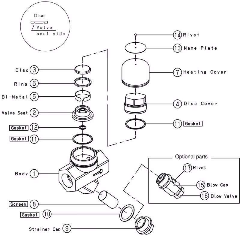 Yoshitake TSD-46 exploded maintenance drawing