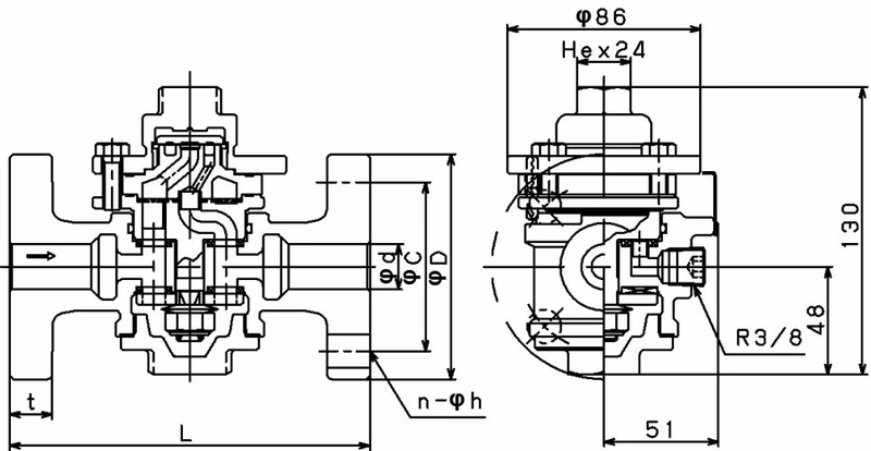 Yoshitake TSD-7F dimensions drawing