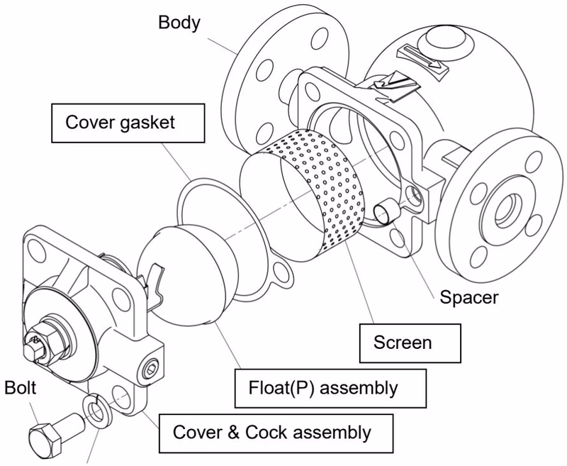 Yoshitake TSF-10CF exploded drawing